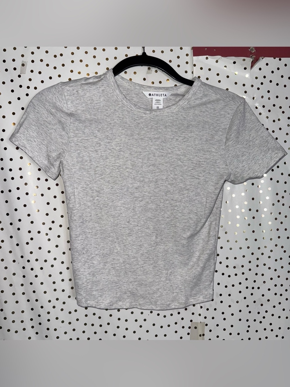 Athleta Light Heather Gray Short Sleeve Crew Tee